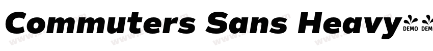 Commuters Sans Heavy字体转换